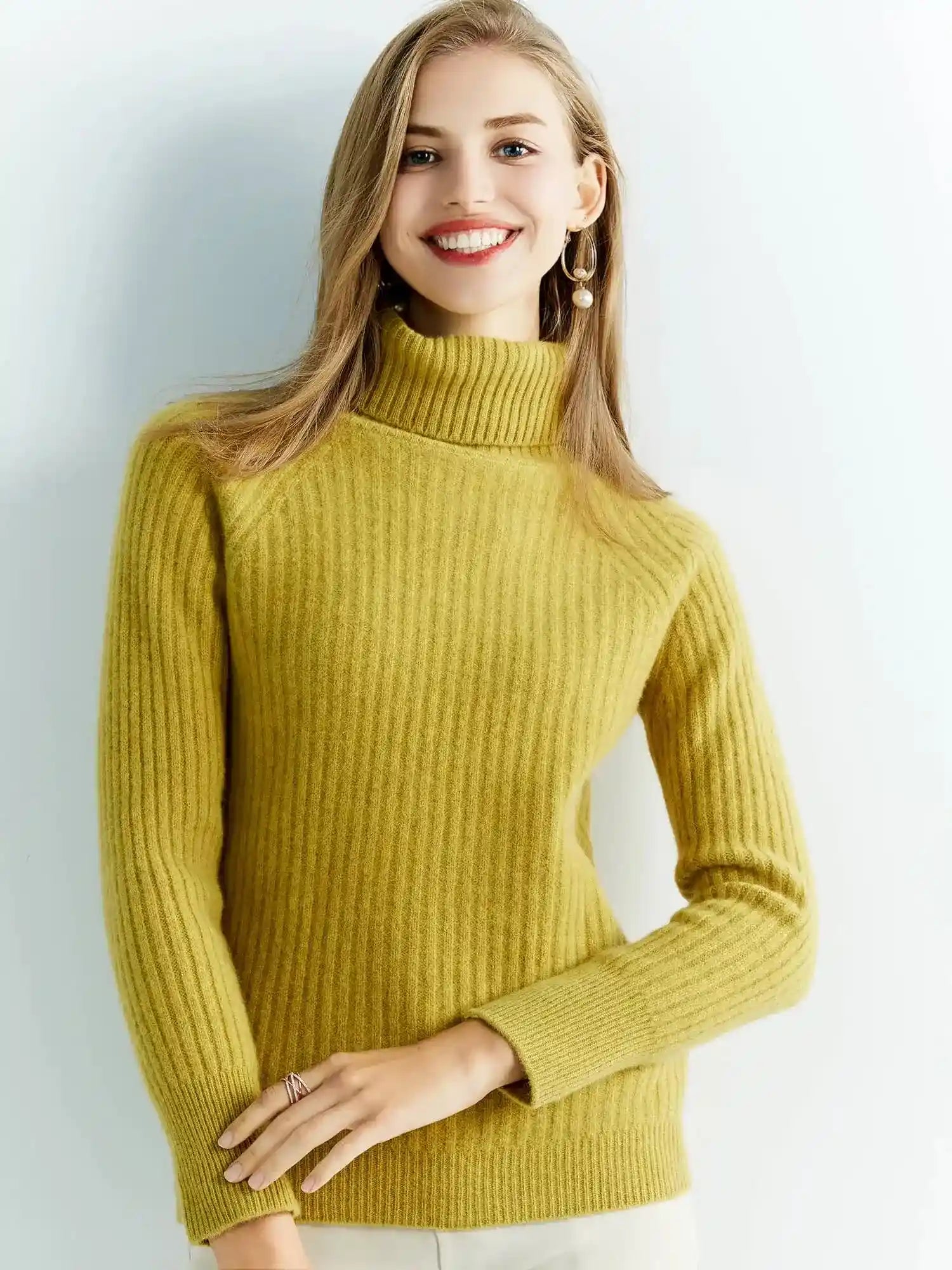 Women's 100% Merino Wool Turtleneck Cashmere Sweater - Premium  from Liograft - Just $113.95! Shop now at Liograft