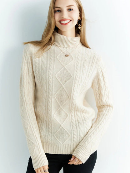 Women's 100% Merino Wool Turtleneck Sweater - Premium  from Liograft - Just $80.95! Shop now at Liograft