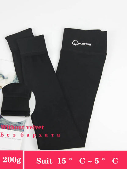 Women's Cozy Fleece-Lined Winter Leggings Liograft