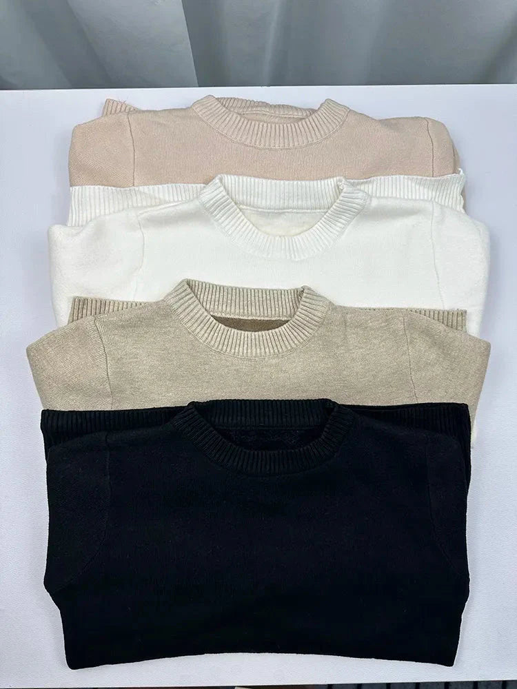 Women's Cozy O-Neck Fleece-Lined Sweater - Premium  from Liograft - Just $33.95! Shop now at Liograft