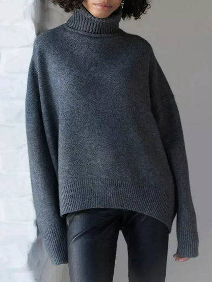 Women's Cozy Oversized Turtleneck Sweater for Winter Warmth - Premium  from Liograft - Just $59.95! Shop now at Liograft