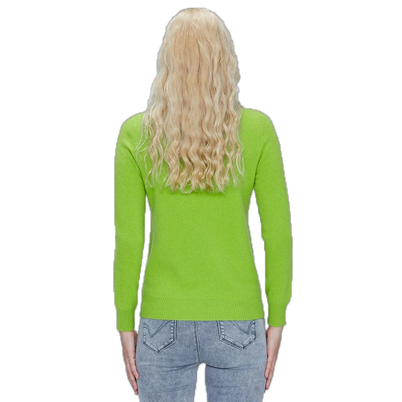 Women's Soft and Warm Merino Wool Turtleneck Sweater - Cozy Knitted Pullover Liograft