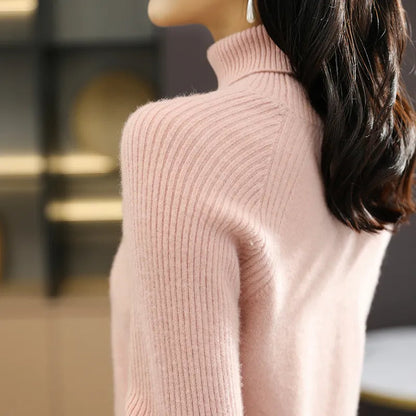 Women's Stylish 100% Merino Wool Turtleneck Sweater - Premium  from Liograft - Just $80.95! Shop now at Liograft