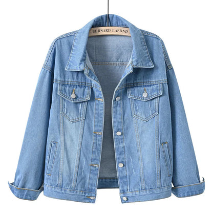 Women's Stylish Denim Jacket with Button Closure - Spring/Autumn Collection Liograft