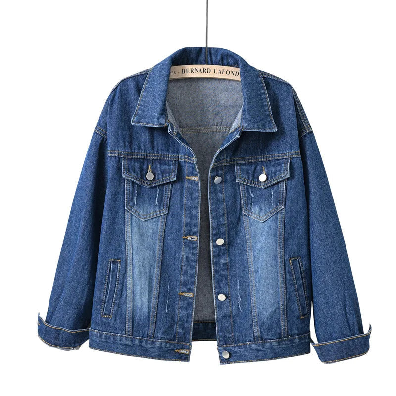 Women's Stylish Denim Jacket with Button Closure - Spring/Autumn Collection Liograft